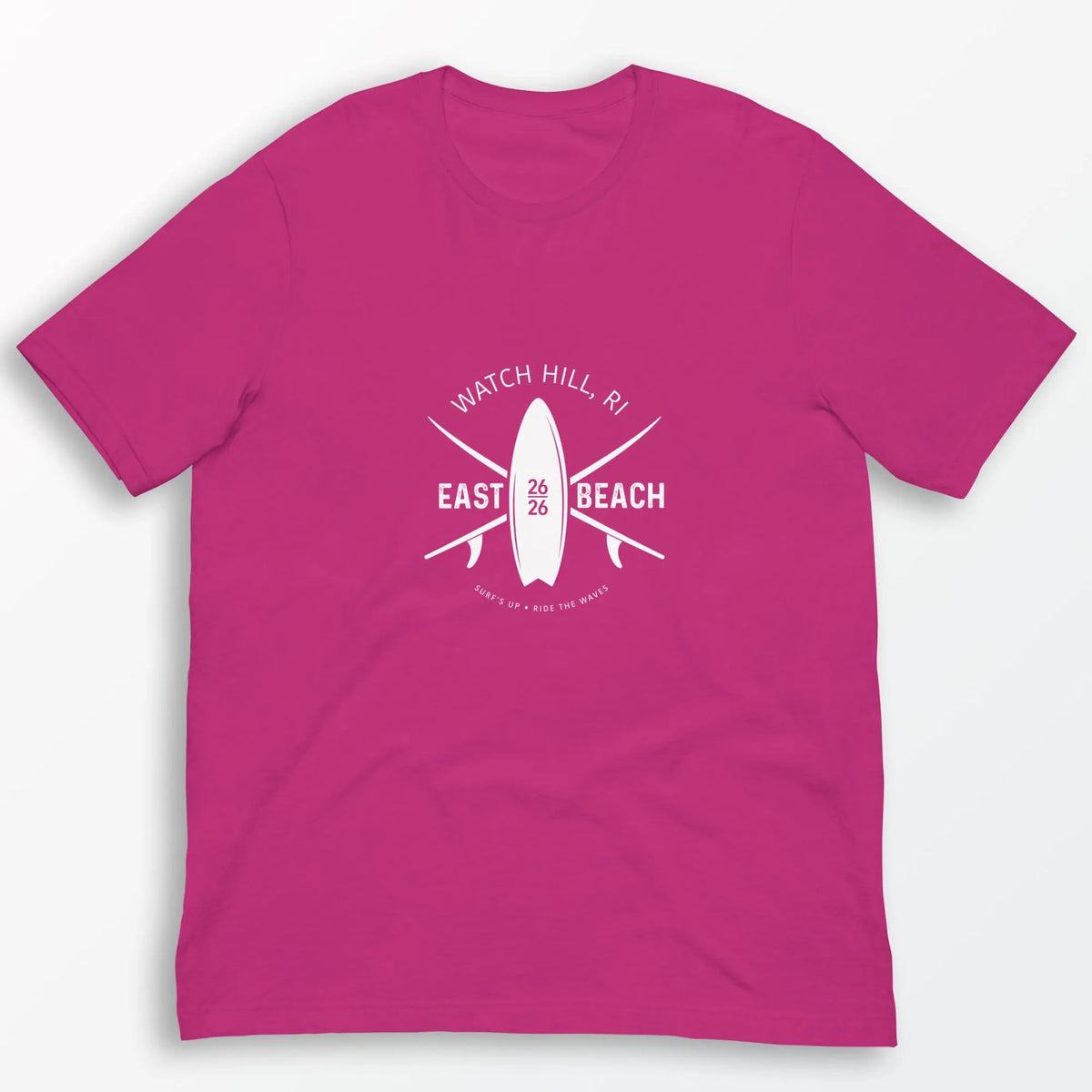 EAST BEACH, Watch Hill, RI Surfer T Shirt Laid-Back Surf Style from the Coast! The Wishful Fish