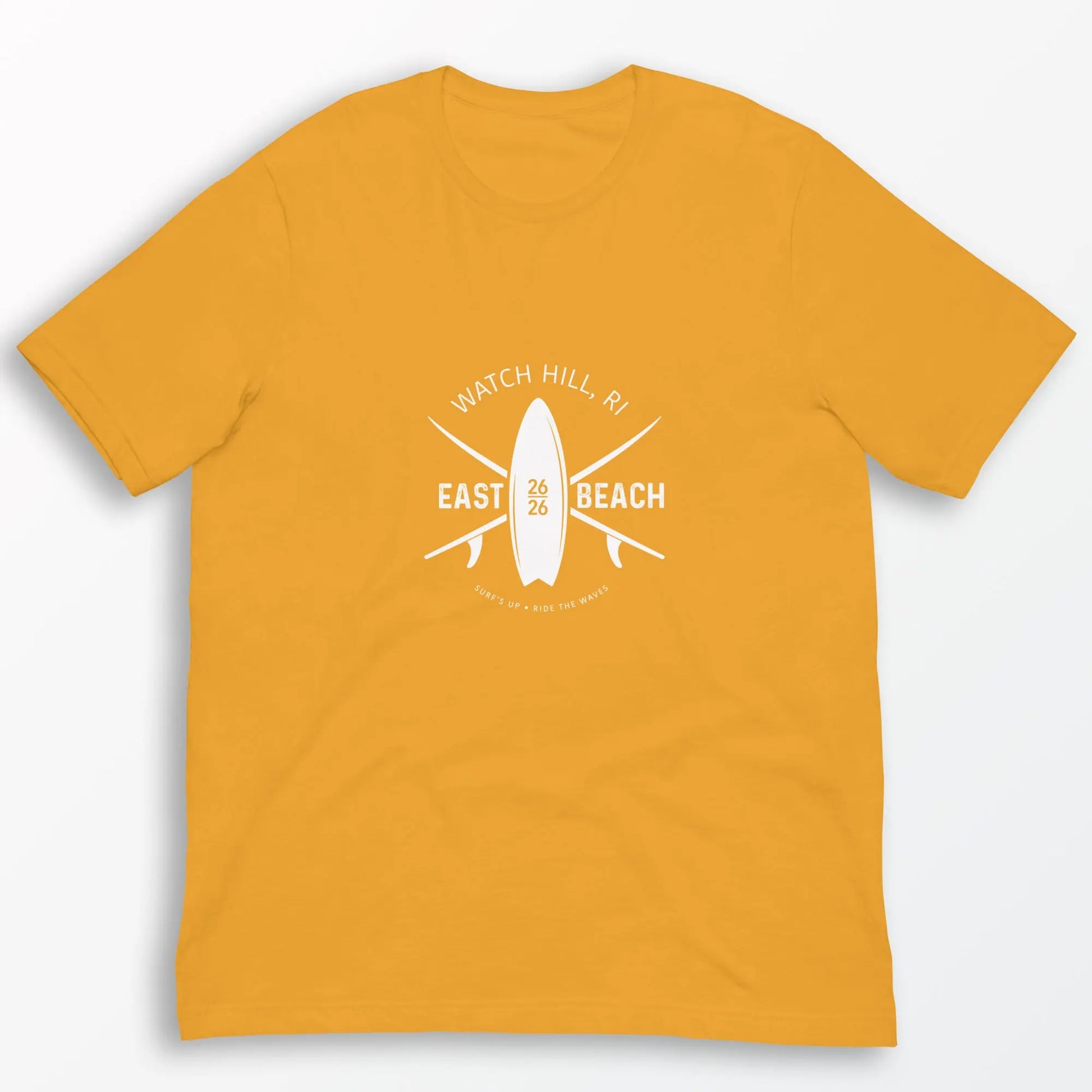 EAST BEACH, Watch Hill, RI Surfer T Shirt Laid-Back Surf Style from the Coast! The Wishful Fish