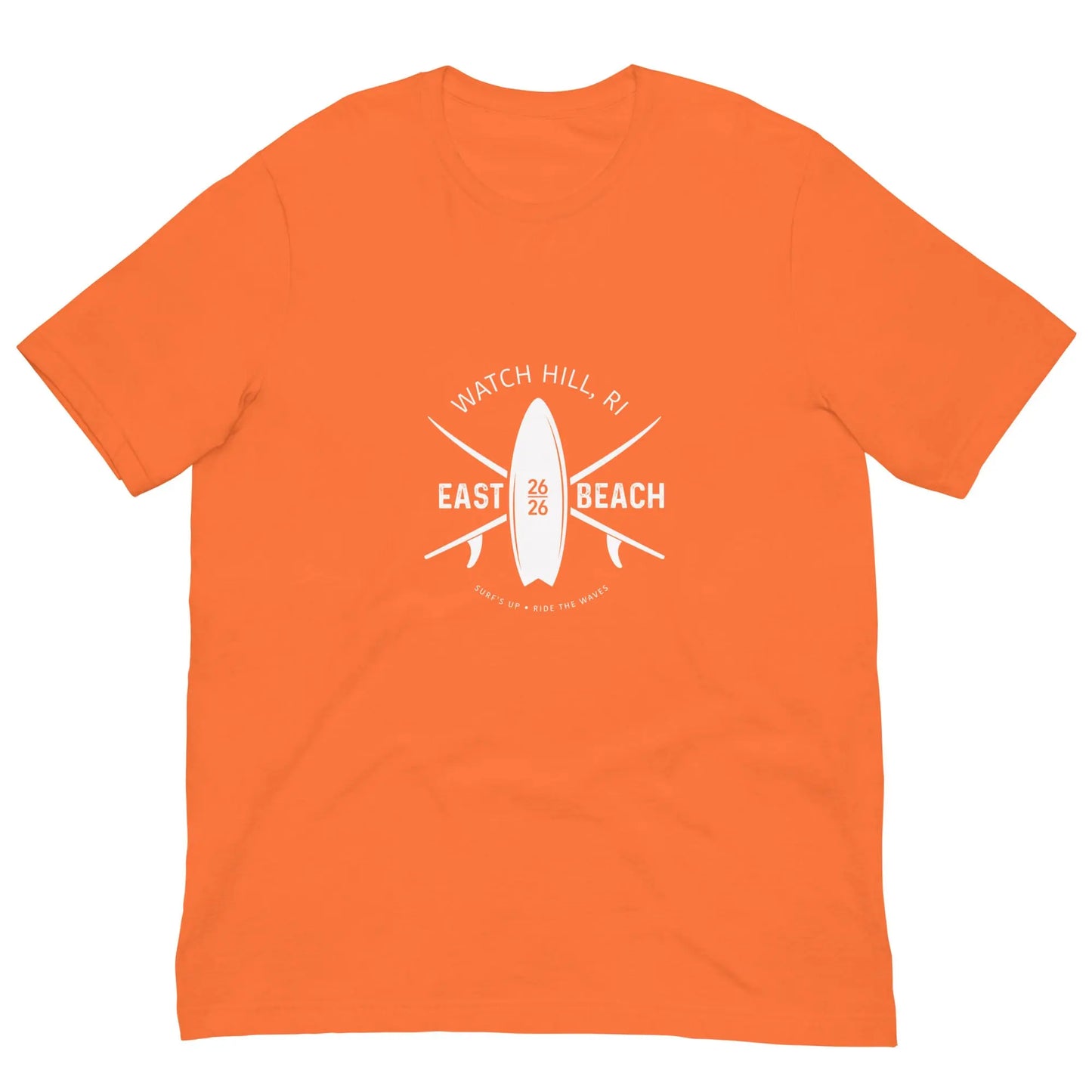 EAST BEACH, Watch Hill, RI Surfer T Shirt Laid-Back Surf Style from the Coast! The Wishful Fish