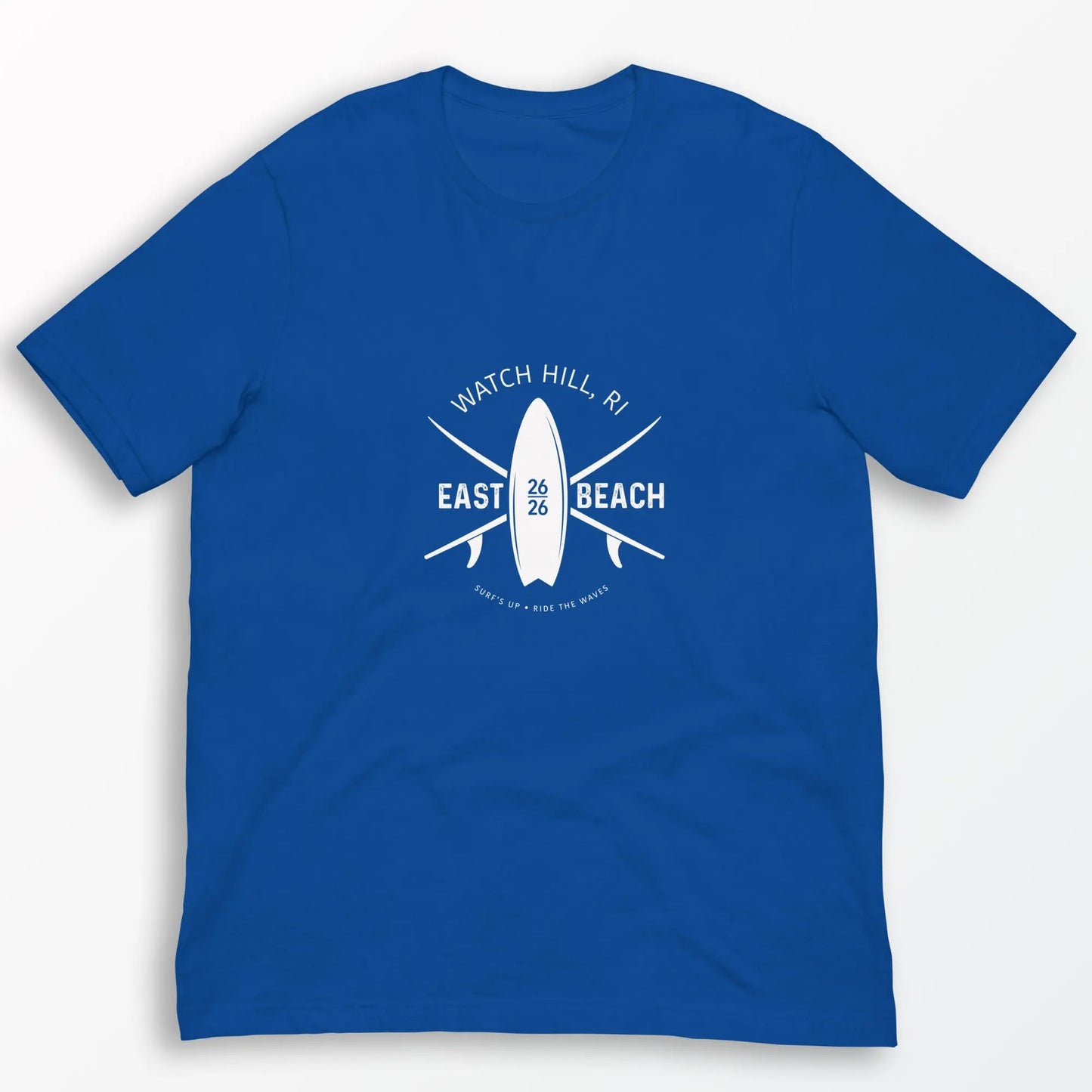 EAST BEACH, Watch Hill, RI Surfer T Shirt Laid-Back Surf Style from the Coast! The Wishful Fish