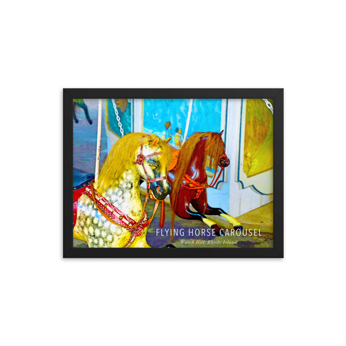 Watch Hill, Rhode Island Flying Horse Carousel Framed Print | Front  View | 12