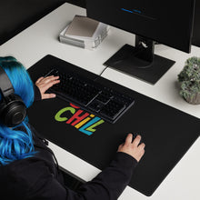 Load image into Gallery viewer, Stay Chill Gaming Mouse Pad | Lifestyle Photo  | 36&quot; x 18&quot; | The Wishful Fish
