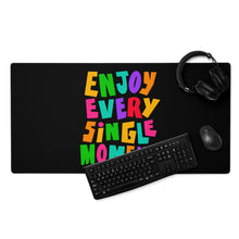 Load image into Gallery viewer, &quot;Enjoy Every Single Moment&#39; Gaming Mouse Pad | 36&quot; X 18&quot; | Front View Lifestyle | Shop The Wishful Fish
