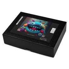 Load image into Gallery viewer, Happy Monster Jigsaw Puzzle | 252 Pieces | Front View | Lifestyle Photo of Box  | The Wishful Fish Shop
