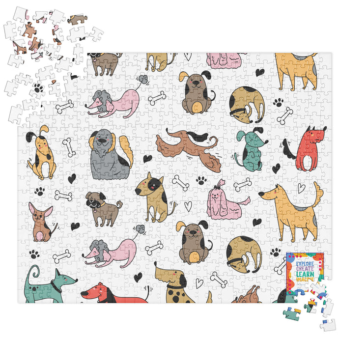Funny Dogs Jigsaw Puzzle + 520 Pieces | Front View | The Wishful Fish