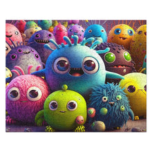 Load image into Gallery viewer, Cute Little Monsters Jigsaw Puzzle | 520 Pieces | Front View | The Wishful Fish
