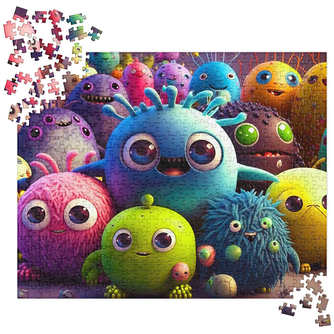 Cute Little Monsters Jigsaw Puzzle | 520 Pieces | Front View | The Wishful Fish