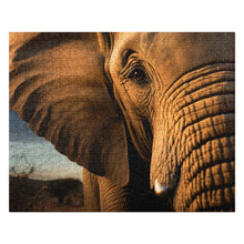 Load image into Gallery viewer, Elephant Safari Jigsaw Puzzle + 520 Pieces | Front View | The Wishful Fish
