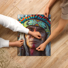Load image into Gallery viewer, Native American Indian Jigsaw Puzzle + 250 Pieces | Top View | Lifestyle Photo | The Wishful Fish
