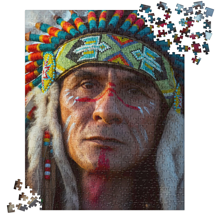 Native American Indian Jigsaw Puzzle + 250 Pieces | Front View | The Wishful Fish