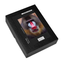 Load image into Gallery viewer, Mandril Monkey Safari Jigsaw Puzzle + 520 Pieces | Top View of Puzzle Box | The Wishful Fish
