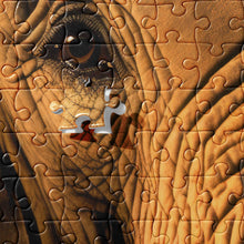 Load image into Gallery viewer, Elephant Safari Jigsaw Puzzle + 520 Pieces | Close Up View | The Wishful Fish
