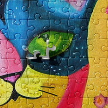 Load image into Gallery viewer, Whimsical Kat Jigsaw Puzzle + 520 Pieces | Close Up View | The Wishful Fish
