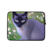 Load image into Gallery viewer, Siamese Cat Laptop Sleeve | 13&quot; | Front View | The Wishful Fish
