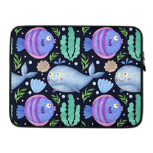 Load image into Gallery viewer, Sea Creatures Laptop Sleeve | 15&quot; | Front View |  The Wishful Fish Shop
