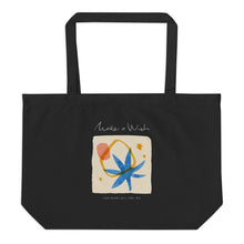 Load image into Gallery viewer, Make A Wish Large Organic Tote Bag | Front View | The Wishful Fish

