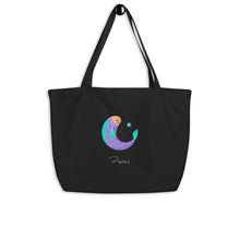 Load image into Gallery viewer, Zodiac Leo Large Organic Cotton Tote Bag | Front &amp; Back View | The Wishful Fish
