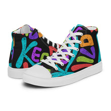 Load image into Gallery viewer, &quot;Keep It Wild&quot; Boys High Top Canvas Shoes  Sizes 5-13 | The Wishful Fish&quot;Keep It Wild&quot; Boys High Top Canvas Shoes  Sizes 5-13 | The Wishful Fish
