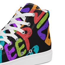 Load image into Gallery viewer, &quot;Keep It Wild&quot; Boys High Top Canvas Shoes  Sizes 5-13 | Close Up | The Wishful Fish
