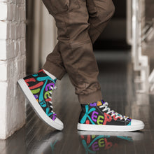 Load image into Gallery viewer, &quot;Keep It Wild&quot; Boys High Top Canvas Shoes  Sizes 5-13 | Lifestyle Photo | The Wishful Fish
