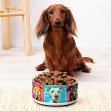 Load image into Gallery viewer, Colorful Pride Pet Bowl | 32 oz | Front View Lifestyle Photo | The Wishful Fish
