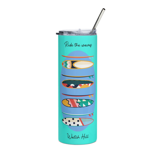 RIDE THE WAVES Watch Hill Tumbler — Coastal Cool for On-the-Go Sips! - The Wishful Fish