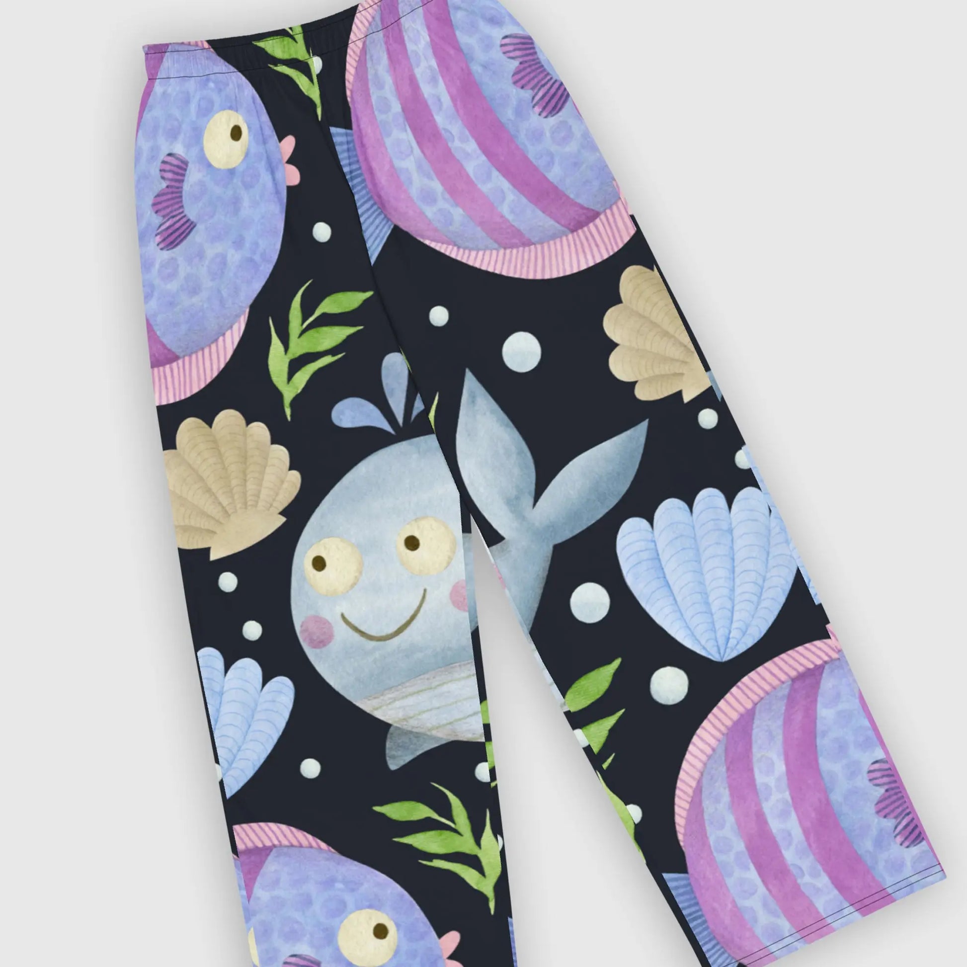 Sea Creatures Wide-Leg Pants — Coastal Comfort with a Playful Twist! The Wishful Fish