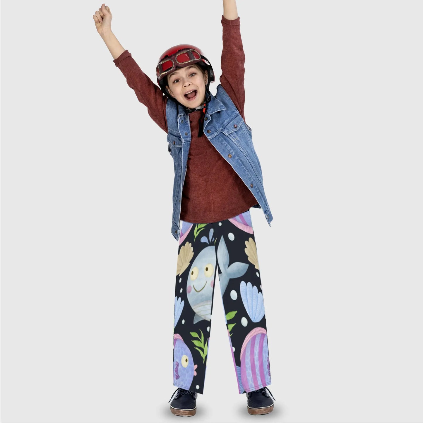 Sea Creatures Wide-Leg Pants — Coastal Comfort with a Playful Twist! The Wishful Fish