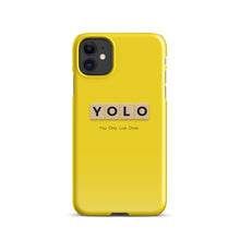 Load image into Gallery viewer, YOLO (You Only Live Once) Snap Case For iPhone® 11 | Front View | Shop The Wishful Fish
