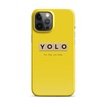 Load image into Gallery viewer, YOLO (You Only Live Once) Snap Case For iPhone® 12 Pro Max | Front View | Shop The Wishful Fish
