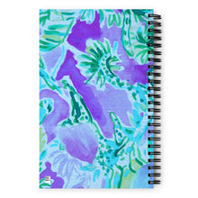 Load image into Gallery viewer, Watch Hill, Rhode Island Floral Spiral Notebook | Back View | 5.25&quot; x 8.25&quot; | The Wishful Fish

