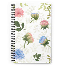 Load image into Gallery viewer, Floral Spiral Notebook | Front View | The WishfulFish
