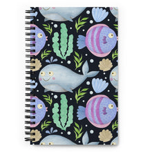 Load image into Gallery viewer, Sea Creatures Spiral Notebook | Front View | 5.25&quot; x 8.25&quot; | The Wishful Fish Shop
