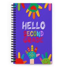Load image into Gallery viewer, HELLO SECOND GRADE Spiral Notebook For Teachers | 5.5 x 8.5&quot; | Front View | Shop The Wishful Fish
