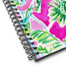 Load image into Gallery viewer, Watch Hill, Rhode Island Painted Summer Chic Spiral Notebook | Close  Up | 5.25&quot; x 8.25&quot; | The Wishful Fish 
