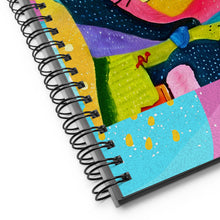 Load image into Gallery viewer, Whimsical Kat Spiral Notebook | Close Up View | The Wishful Fish

