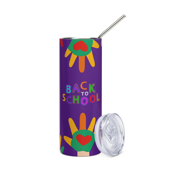 BACK TO SCHOOL Stainless Steel Tumbler | 20 oz | Front View | Shop The Wishful Fish