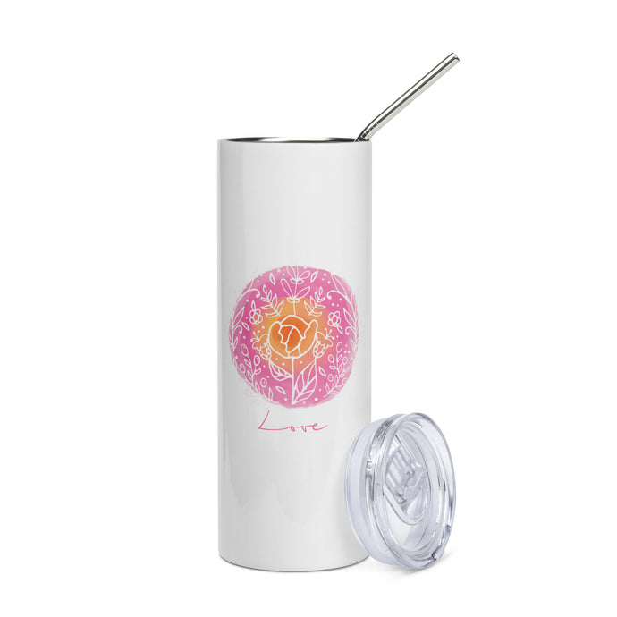 Love Stainless Steel Stumbler Tumbler | 20 oz | Front View | The Wishful Fish
