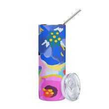 Load image into Gallery viewer, Flowers Stainless Steel Stumbler Tumbler | 20 oz | Front View | The Wishful Fish
