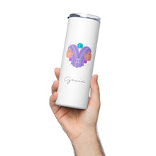 Load image into Gallery viewer, Zodiac Gemini Stainless Steel Tumbler | 20 oz | Front View | The Wishful Fish
