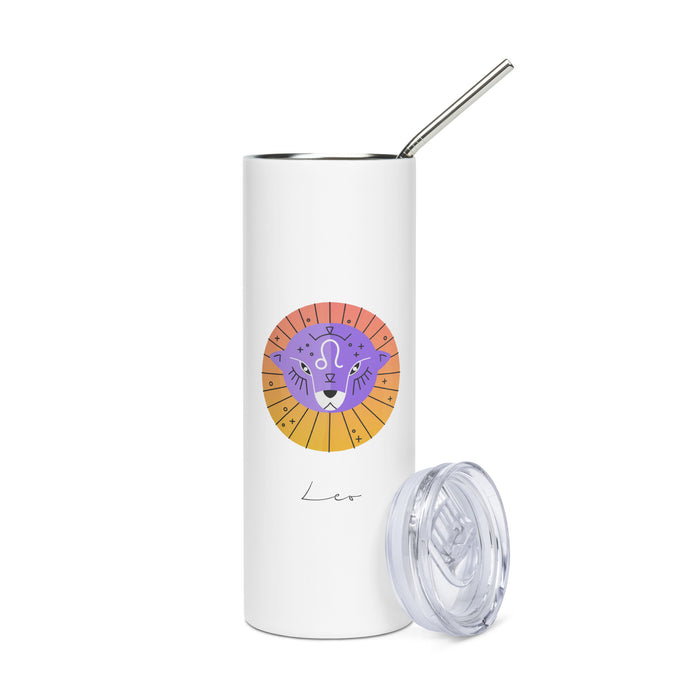 Zodiac Leo Stainless Steel Tumbler | 20 oz | Front View | The Wishful Fish