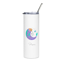 Load image into Gallery viewer, Zodiac Pisces Stainless Steel Tumbler | 20 oz | Front View | The Wishful Fish
