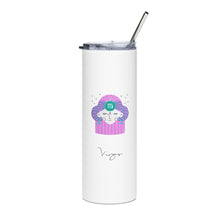Load image into Gallery viewer, Zodiac Virgo Stainless Steel Tumbler | Front View | 20 oz | Front View | The Wishful Fish
