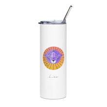 Load image into Gallery viewer, Zodiac Leo Stainless Steel Tumbler | 20 oz | Front View | The Wishful Fish
