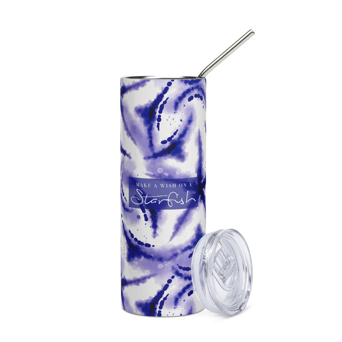 Wish On A Starfish Stainless Steel Stumbler Tumbler | 20 oz | Front View | The Wishful Fish