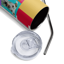 Load image into Gallery viewer, Colorful Pride Stainless Steel Stumbler Tumbler | 20 oz | Top View | The Wishful Fish
