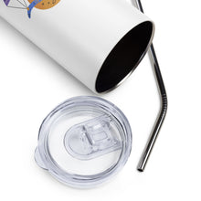 Load image into Gallery viewer, Zodiac Libra Stainless Steel Tumbler | Top View Straw &amp; Cover | Shop The Wishful Fish
