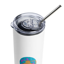 Load image into Gallery viewer, Zodiac Aquarius Stainless Steel Tumbler |m20 oz | Top View Straw &amp; Cover | The Wishful Fish
