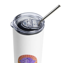 Load image into Gallery viewer, Zodiac Leo Stainless Steel Tumbler | 20 oz | Top View Straw &amp; Cover | The Wishful Fish
