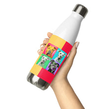 Load image into Gallery viewer, Colorful Pride Stainless Steel Water Bottle | Front View | The Wishful Fish
